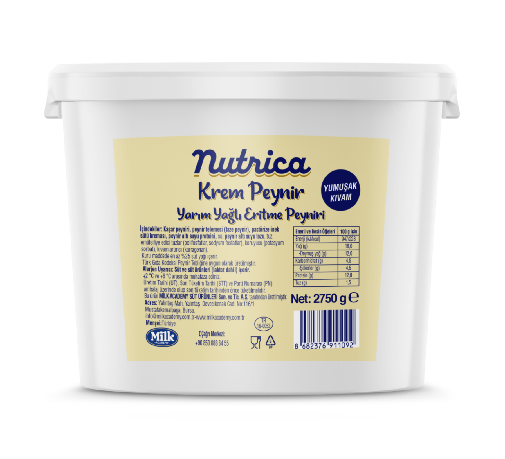 Nutrica 2750 g Krem Peynir
