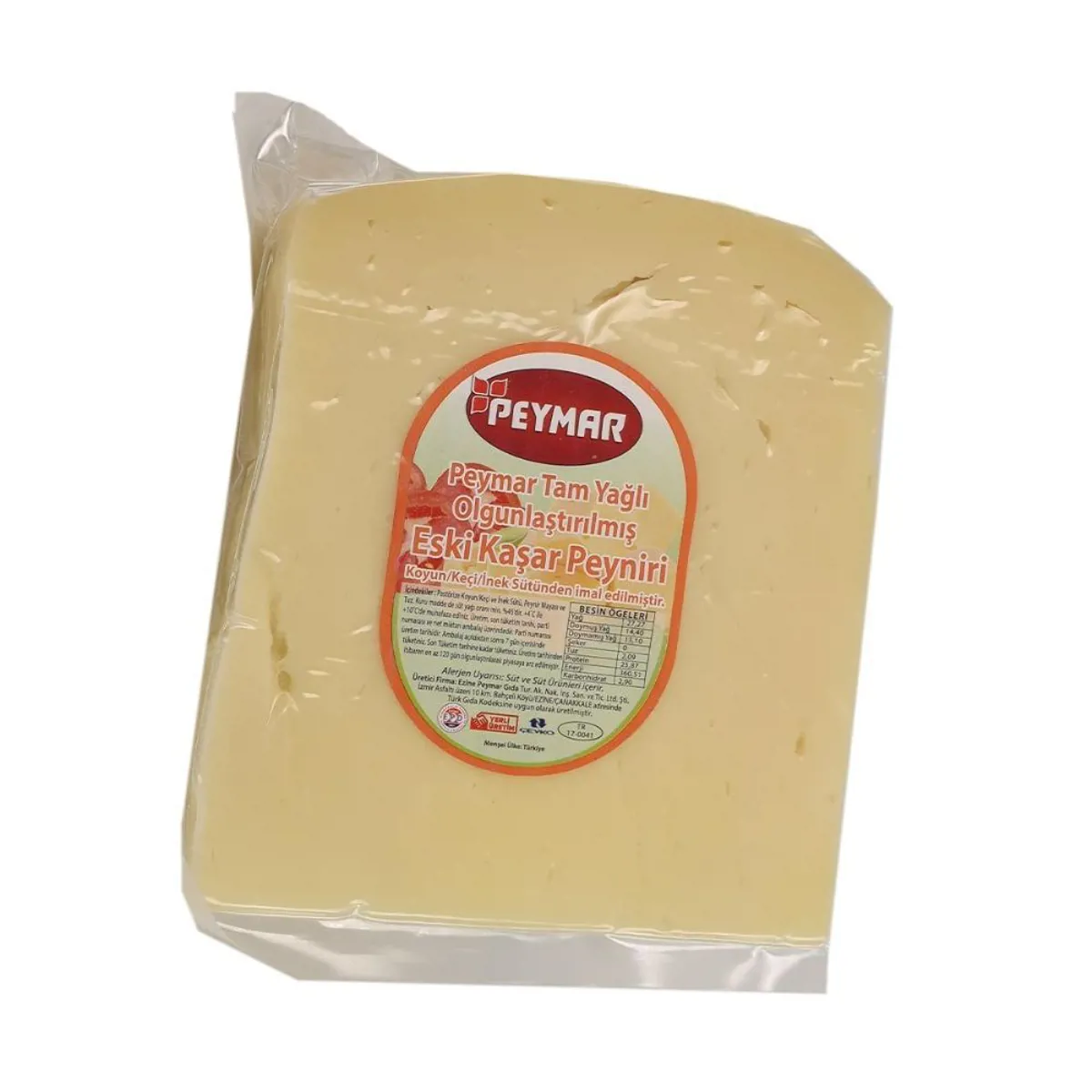 Peymar Eski Kaşar Peyniri 345 – 355g (Koyun, Keçi ve İnek Sütü)